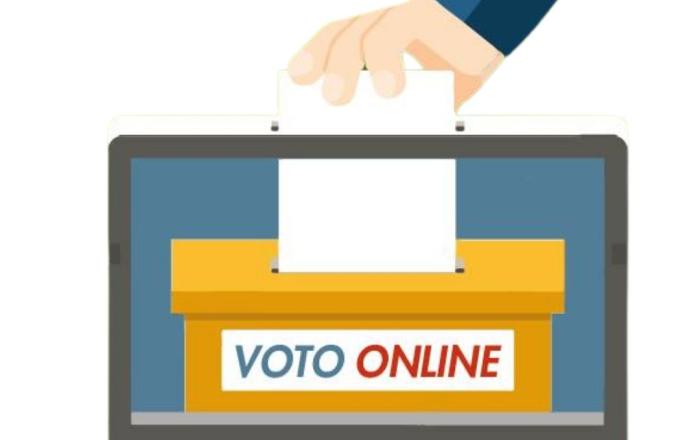 immagine che rappresenta una urna elettorale virtuale per il voto online