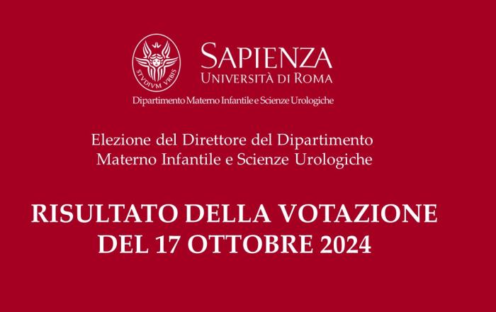 cartello con testo relativo alla votazione del direttore di dipartimento