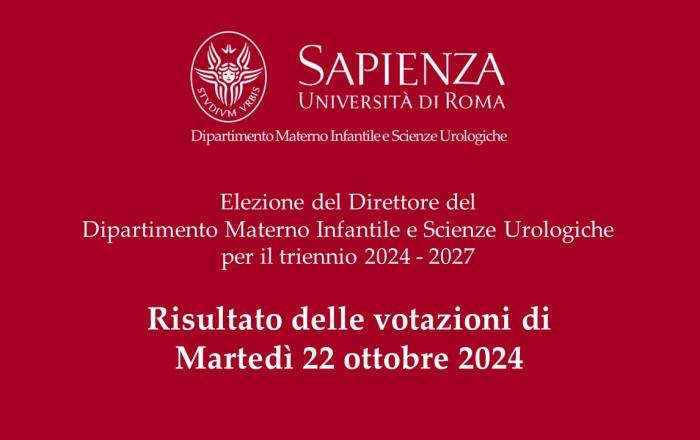 cartello con testo relativo alla votazione del direttore di dipartimento