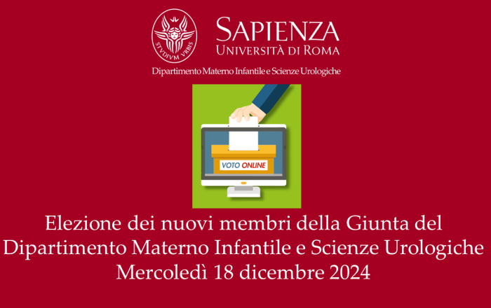 slide che riporta le informazioni riguardo l'indizione delle elezioni per il rinnovo della Giunta di dipartimento per il biennio 2024 – 2026