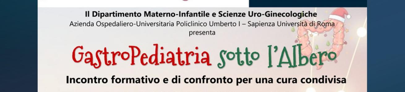 Gastroenterologia pediatrica Locandina con riferimento alle informazioni dell'evento
